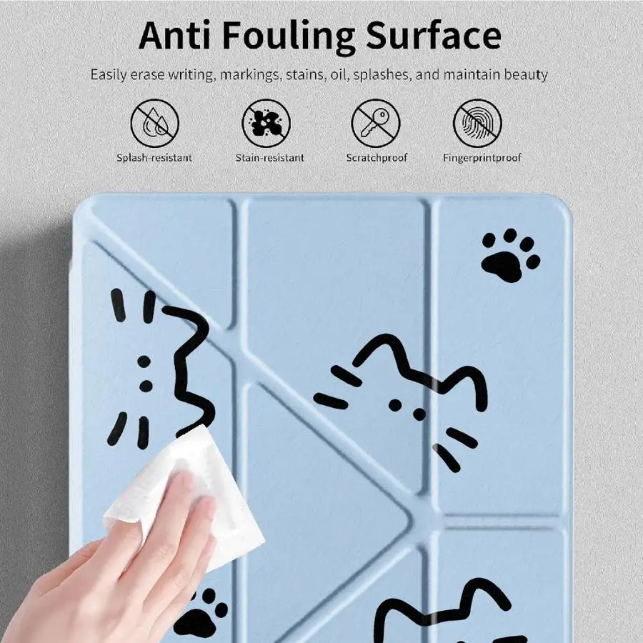 Cute Kitten Paw Prints Tablet Case For iPad Pro 11th 10th 9th 8th 7th 12.9inch Mini 6 7 Air 4 5 M3 M2 1 2 M4 11inch Pro 2025