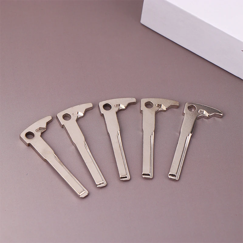 5 قطعة الفراغات الرئيسية غير مصقولة إدراج شفرة مفتاح الطوارئ ل الذكية الكروم عن بعد سيارة فوب مفتاح شفرة استبدال الذكية Prox مفتاح السيارة