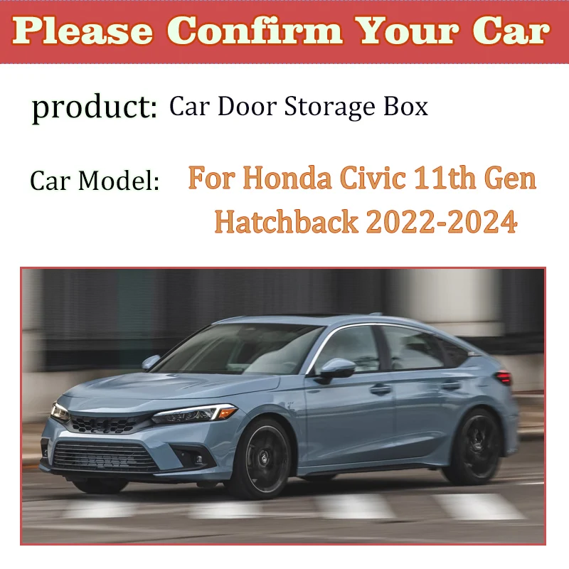 Auto Door Storage Box For Honda Civic 11th gen Hatchback Body Kits 2022 2023 2024 Door Slot Storage Barrel Interior Accessories