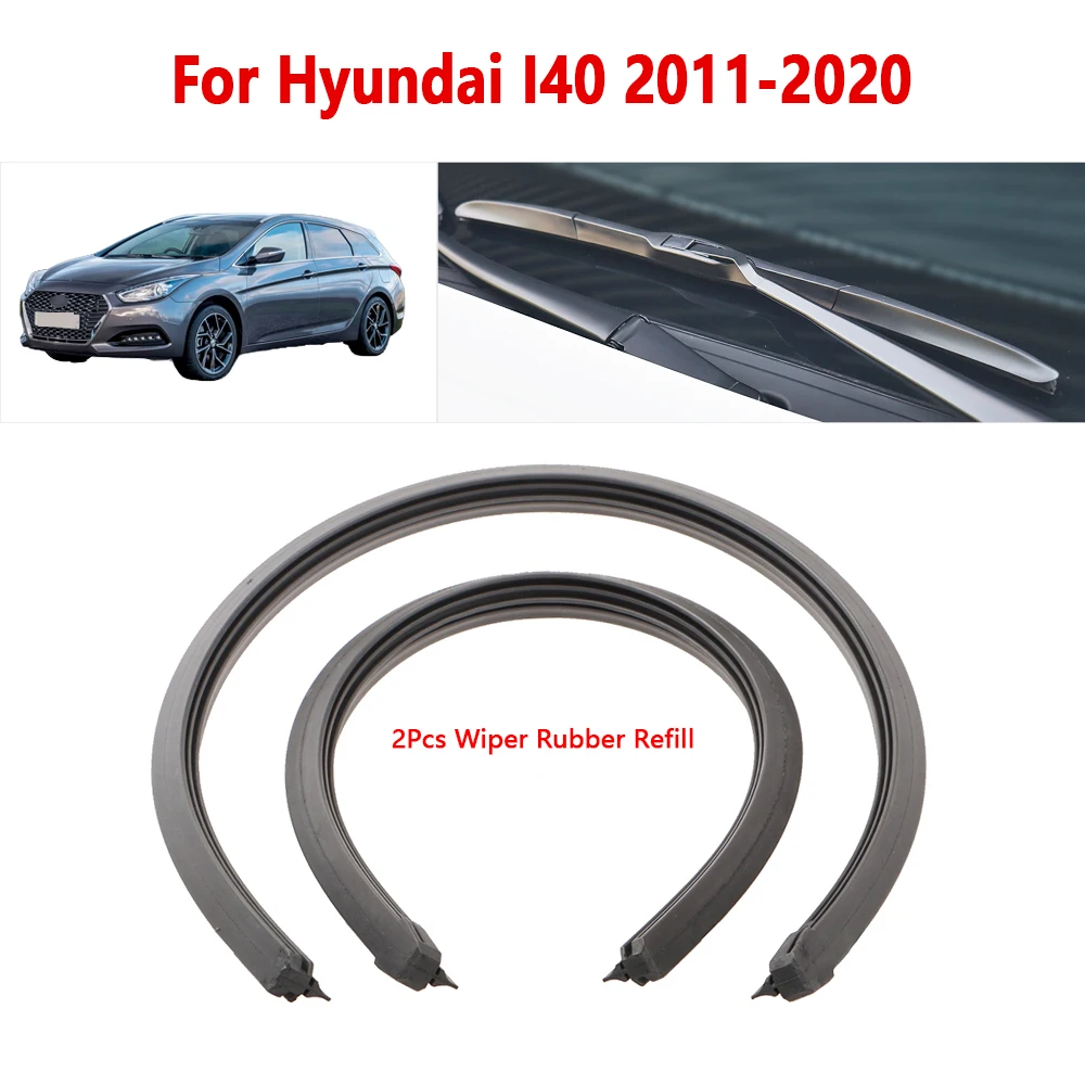 

For Hyundai I40 2012 2013 2014 2015 2016 2017 Wiper Refill Rubber Strip 16" 26" Car Wiper Accessories 1Pair