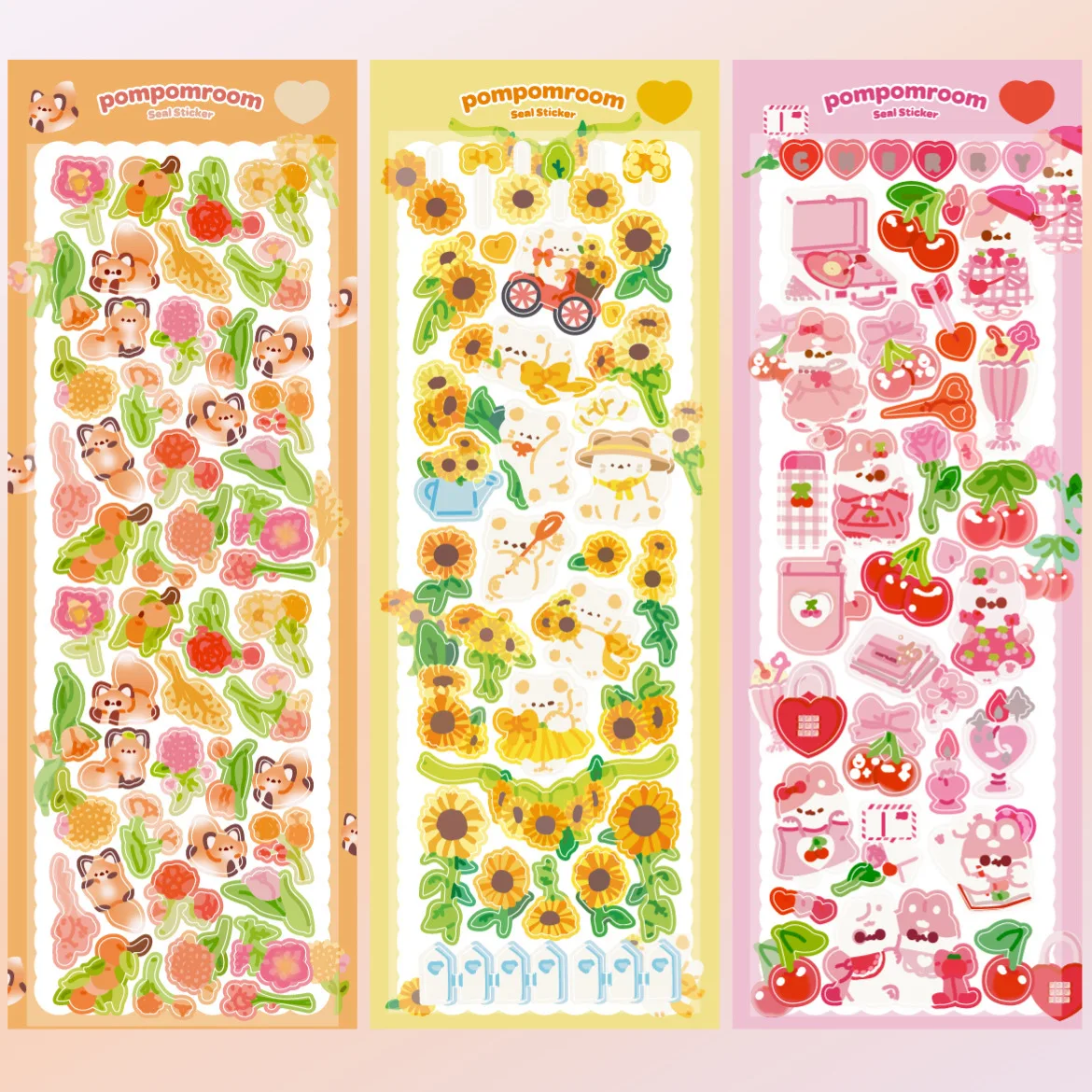 Kawaii Ins Hot Stamping Rainbow Cartoon Cute Stickers Handmade Love DIY Idol Card Deco Scrapbooking Sticker Korean Stationery - Image 2