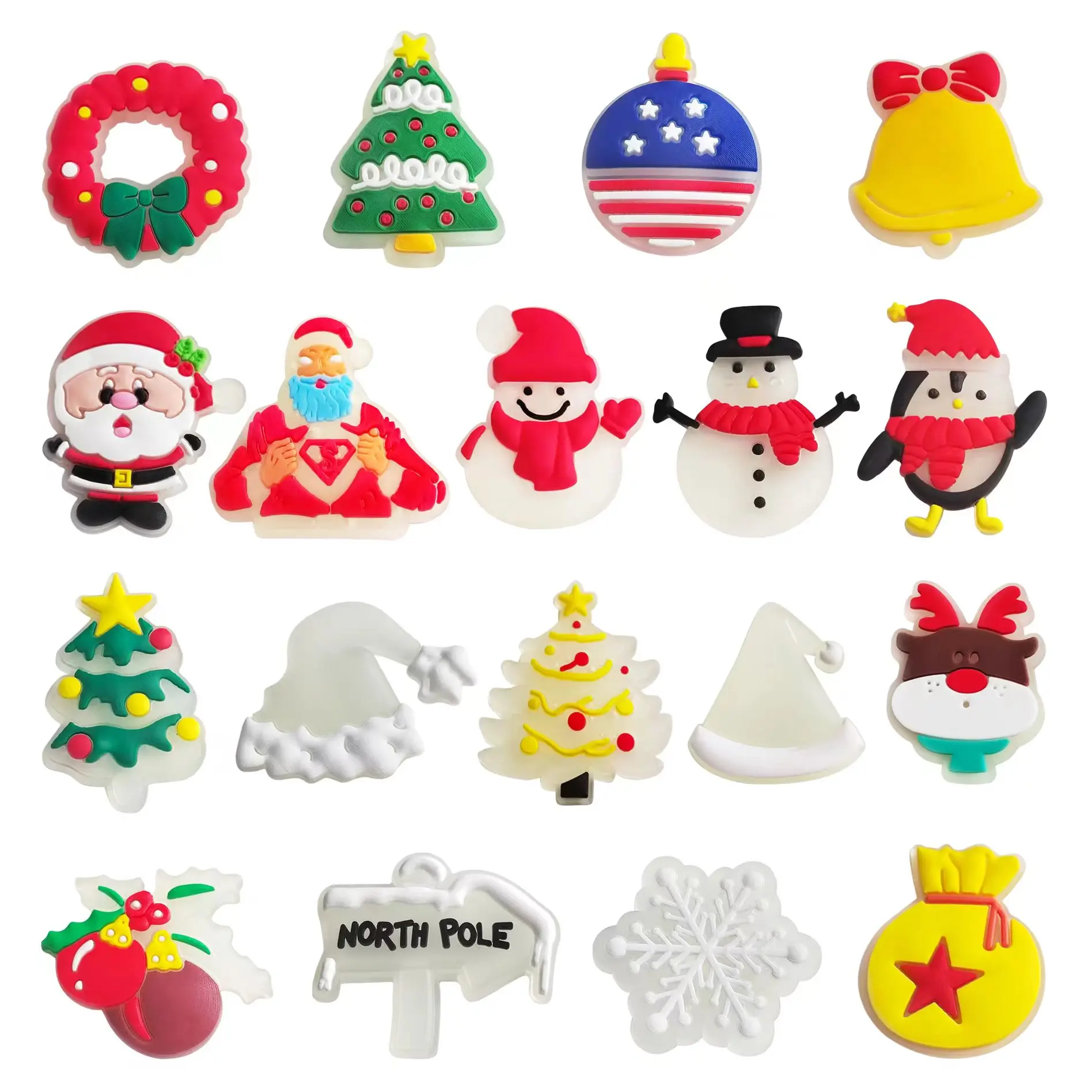 Christmas-themed luminous shoe decor, these charms are perfect for sprucing up your shoes for Christmas parties, holiday outings