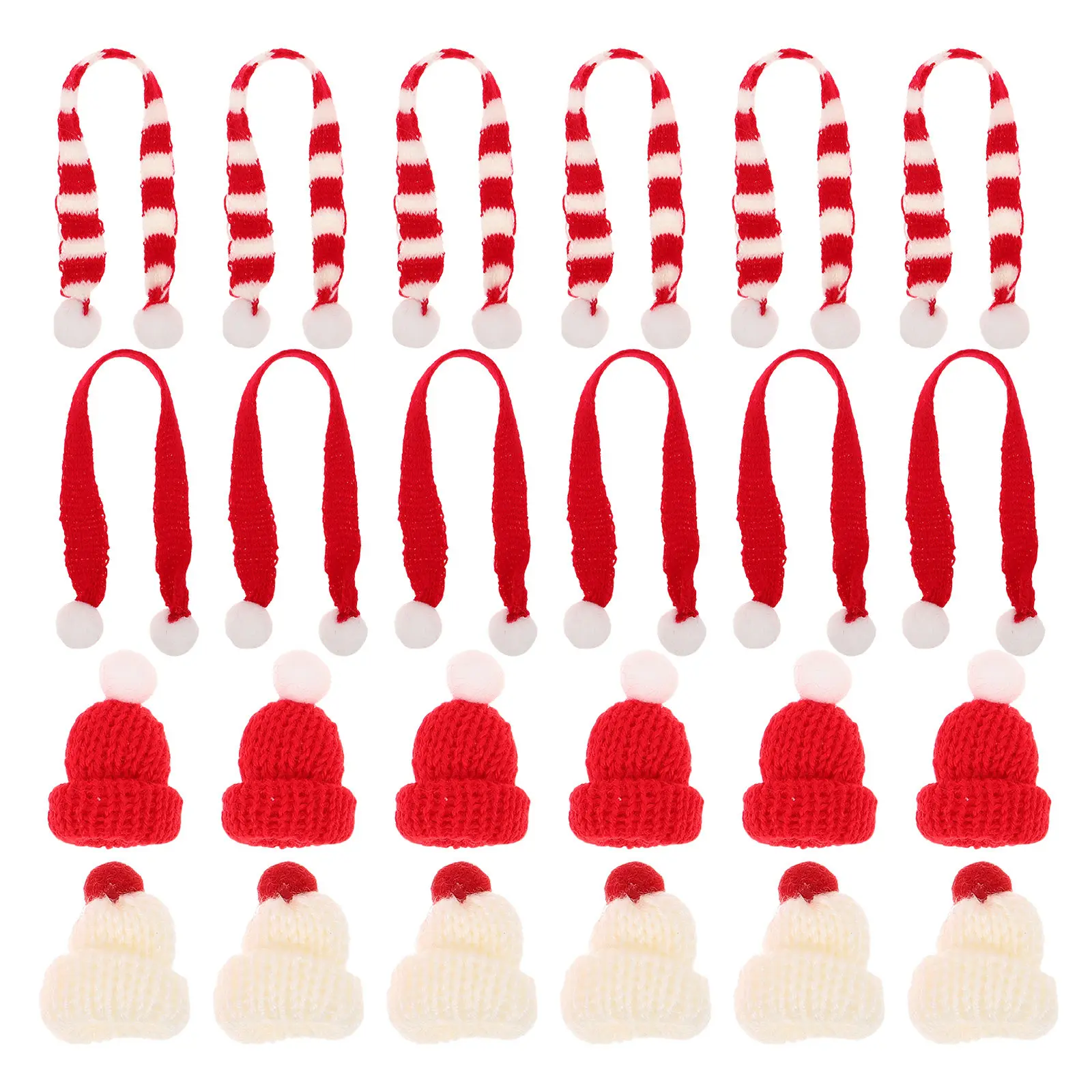 

Набор из 40 мини-шарфов и вязаных шапок: мягкие зимние шапки из пряжи – идеальные праздничные аксессуары для миниатюрных праздничных нарядов