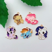 10pcs/lot Enamel Charms Rainbow Unicorn Pendants For DIY Handmade Earrings Bracelets Necklaces Jewelry Making Crafts Accessories