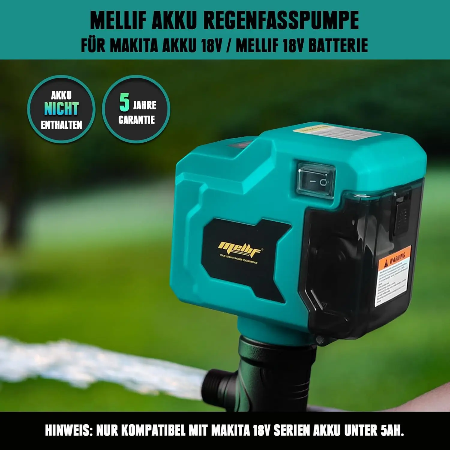 Cordless Stick Water Transfer Pump for Makita 18V Battery,Brushless Deep Well Submersible Pump for Pool Garden Pond(Tool Only)