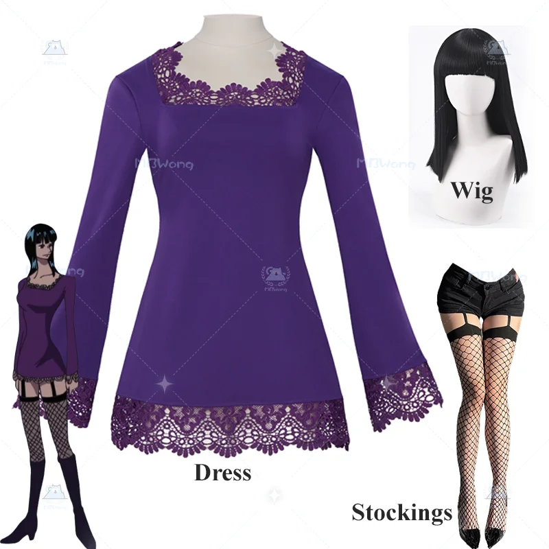nico robin purple dress ONE PIECE NicoRobin 2R Edition Cosplay Costume