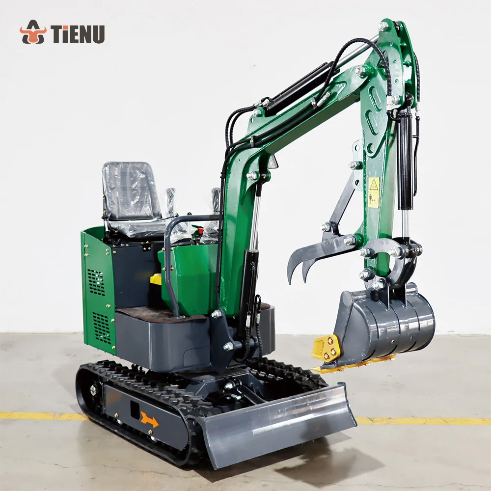 1Ton 1t Real Price Small Excavator Diesel Mini Digger Household Digging Machine with Grass Trimmer