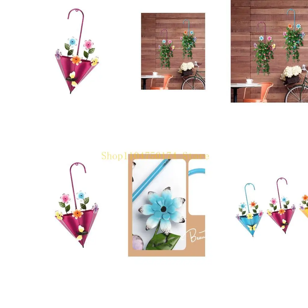 Umbrella Planter Flower Basket Holder with Top Loop for Home Display Use Top Sale