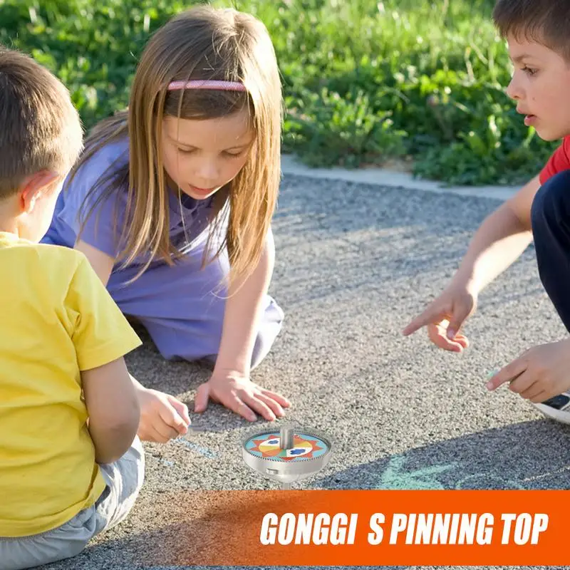 Kids Spinnin Top Koreaanse Roterende Top Speelgoed 3D Print Gyro Speelgoed Interactie Spel Gyroscoop Relief Stress Roterende S pinning Top Speelgoed