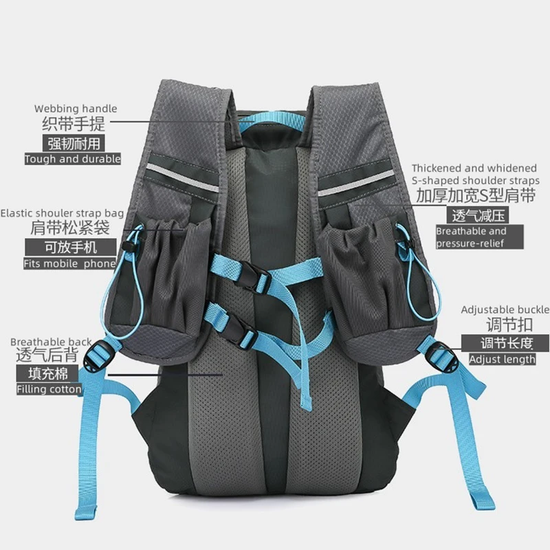 Novas mochilas de ciclismo, bolsas esportivas ao ar livre, bolsas leves para caminhadas e escalada de montanha, bolsas de viagem de grande capacidade