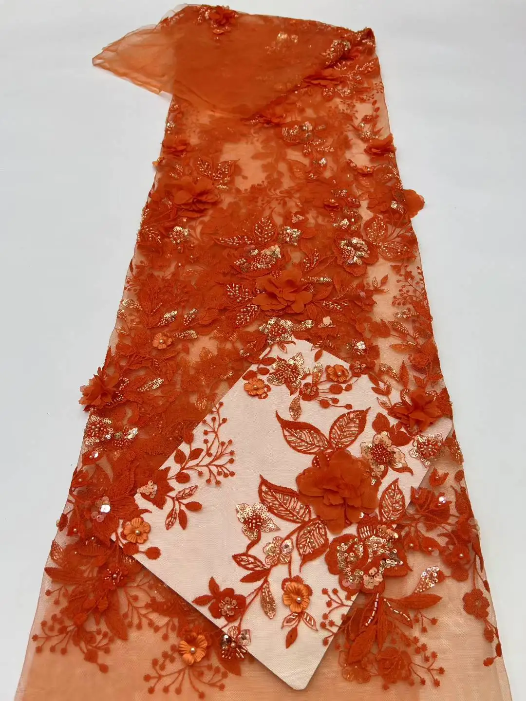

Latest African 3D Flower Lace Fabric 2025 High Quality Lace Material French Nigerian Lace Fabrics for Women Party Wedding
