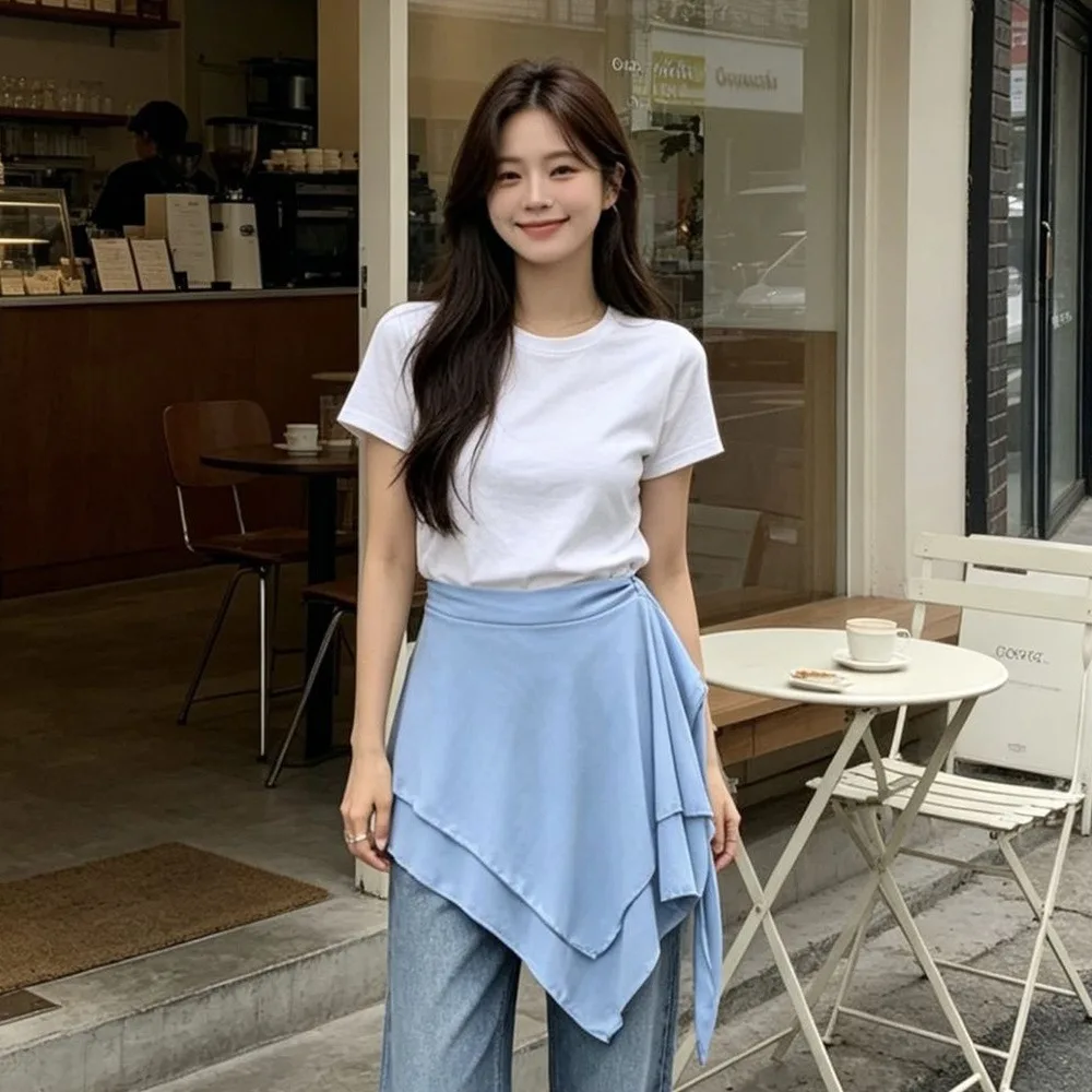 

Layer Mesh Double Layer Apron Skirt Breathable Double Layer Yoga Wrap Skirt Adjustable Tie Casual Half Slip Skirt Daily