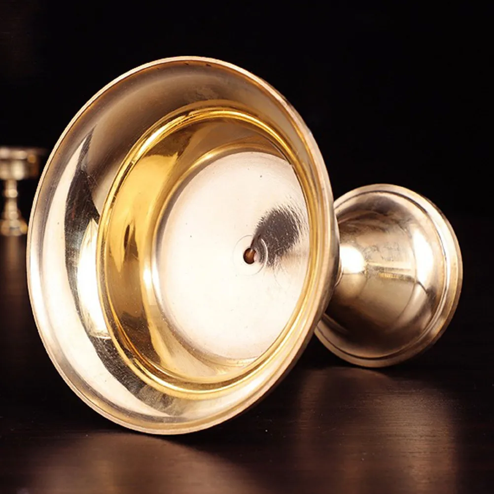 

Buddhist Holder Butter Lamp Base Oil Rack Temple Decoration Fine Craft Copper Candlestick Votive Lamp