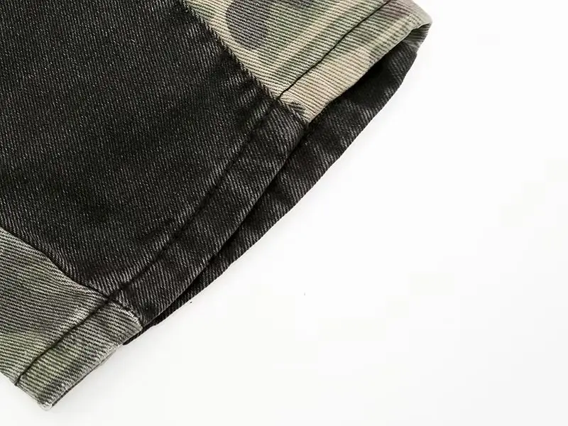 2026 Cooles Design Camouflage Patchwork Gerade Herren-Jeans Y2K Kleidung Hip-Hop Gewaschene Schwarze Lässige Lange Hosen Ropa Hombre – Detail 26