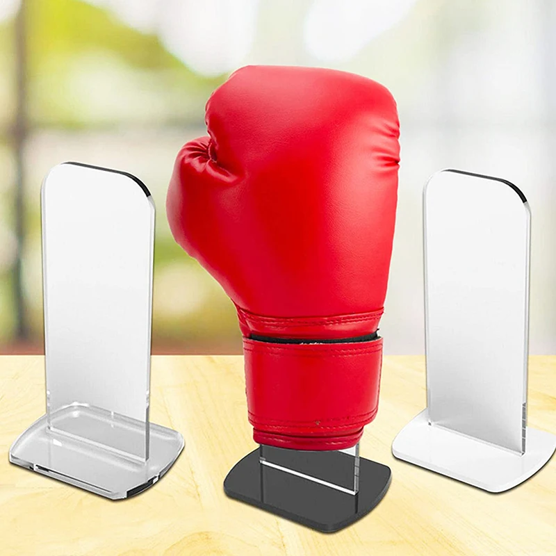 2 Pcs Acrylic Boxing Glove Displays Support Showing Shelf Family Collection Autographed Glove Racks