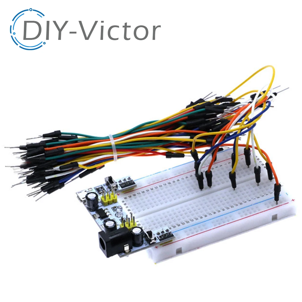 3.3 V/5 V MB102 Breadboard power module + MB-102 830 punten Prototype Broodplank voor arduino kit + 65 jumper draden groothandel