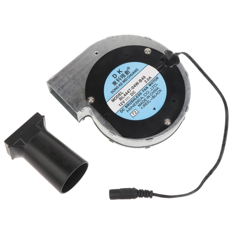 Imagem -04 - Ventilador para Churrasco Ventilador Carvão Vegetal Chaminé Starter Pwm Fãs Fumante Ventilador Elétrico 100240v Dc12v Alimentação Dropshipping Dc12v 2a