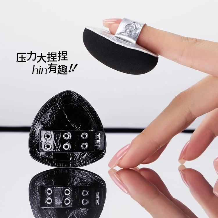 2 قطعة/المجموعة Lishu Punk طقم بودرة مكياج أسود فضي