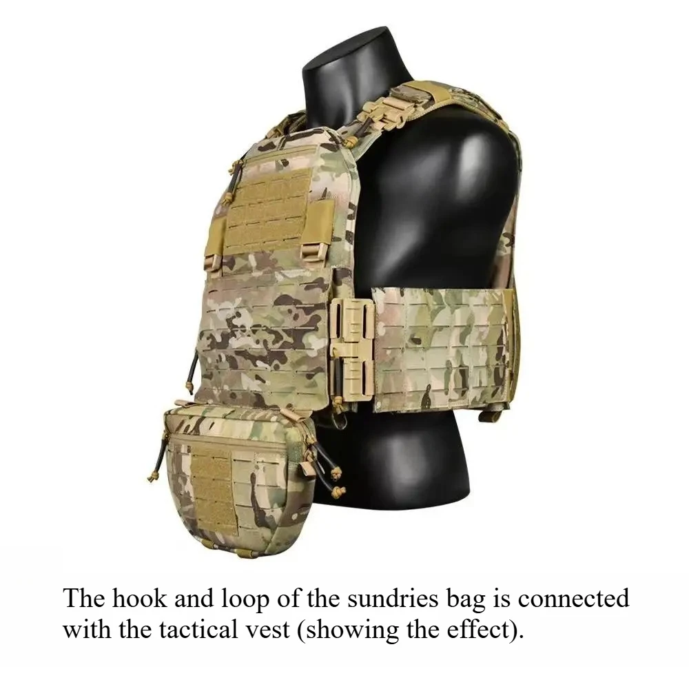 

1000D Sports Hunting Dump Pouch Nylon Front Pouch of Plate Carrier Chest Rig with Molle Carrying Kit Pouch First Aid Kit