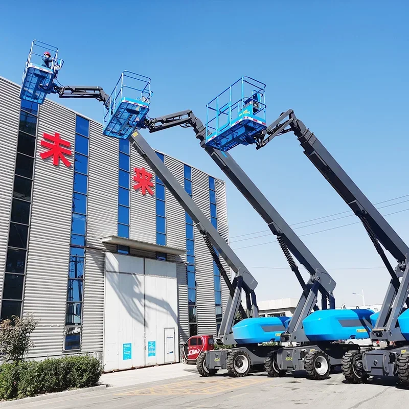 20M Hot Sale Telescopic Boom Lift Construction Lifters Fully Self-Propelled Curved Arm Elevator Manual Articulated Boom Lift