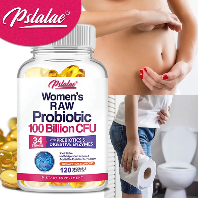 

100 Billion Natural Organic Probiotics, Digestive Enzymes - Gut & Immune Health, Gas & Bloating Relief