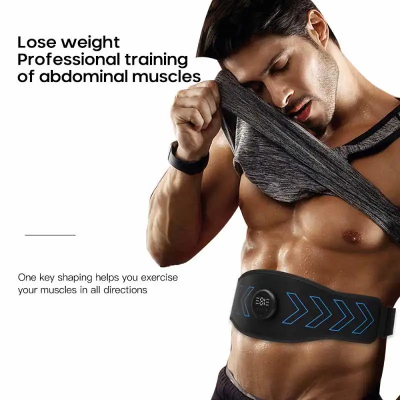 Newest Body Abdominal Muscle Trainer Stimulator EMS Fitness Belt Electronic Toning Slimming Belts Abdomen Waist Support Fabrics