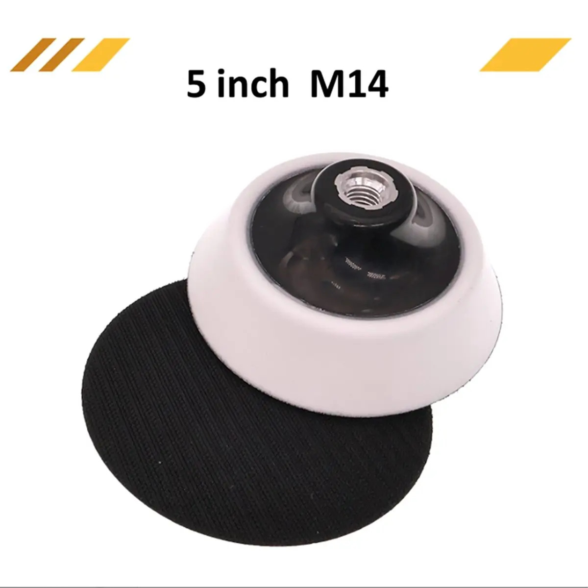 2026 New 5 Inch Soft Edge Backing Plate M14 for Rotary Polisher 125mm Hook & Loop Adhesive Back Plate for Buffing Pads