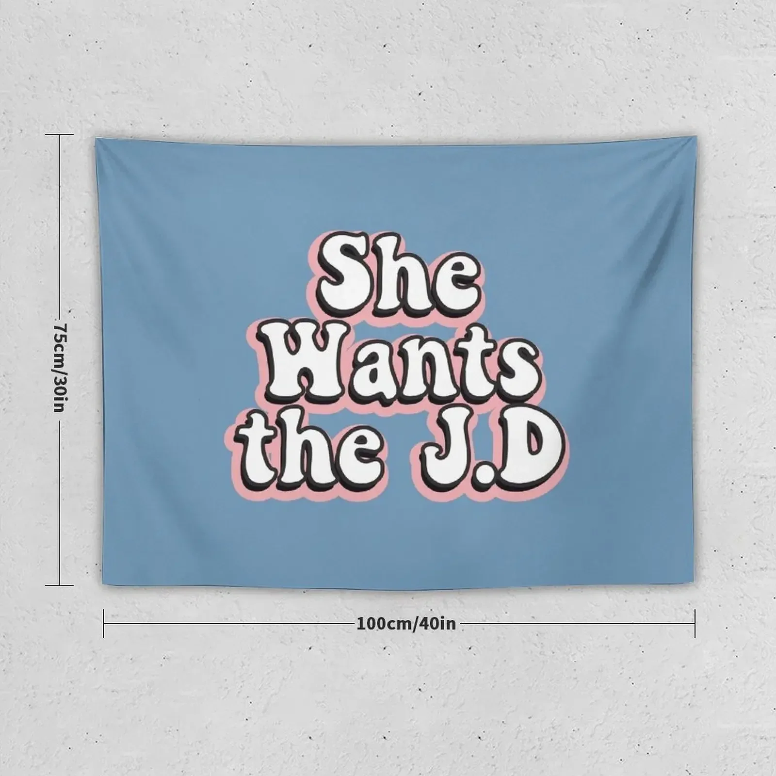 She Wants the J.D Tapestry Japanese Room Decor Cute Decor Room Ornaments Aesthetic Decoration Tapestry