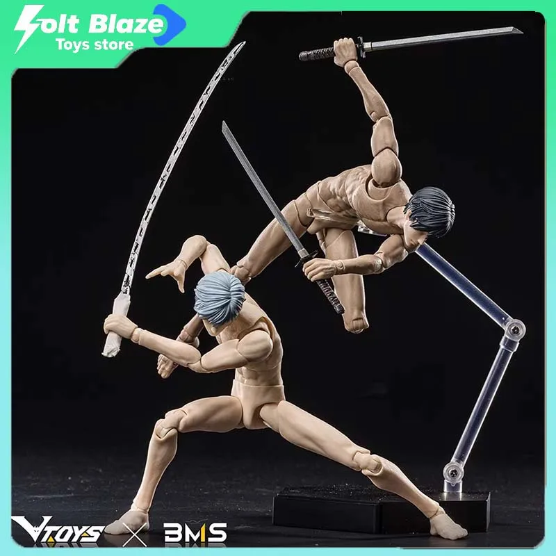 

VTOYS X BMS anime figures 1/12 Scale movable Base Body white yellow skin Action figures Soldier toy for kids toys birthday gifts