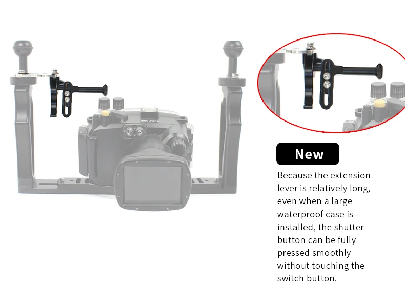 Einstellbare Shutter Trigger Rod Tauchen Kamera Ständer Adapter für TG6 5 Sony RX 100 SLR Kamera Gehäuse Verlängerung Stange Unterwasser Tablett – Detail 32