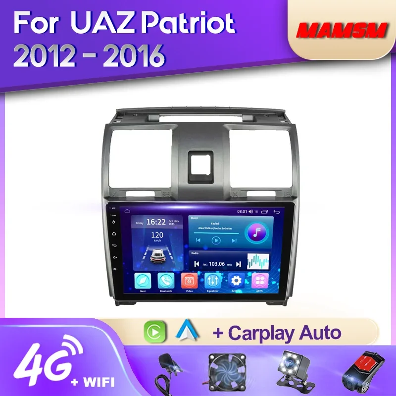 

MAMSM Android 12 Car Radio For UAZ Patriot 2012-2016 Multimedia Video Player Navigation Stereo GPS Carplay Autoradio 2Din No DVD