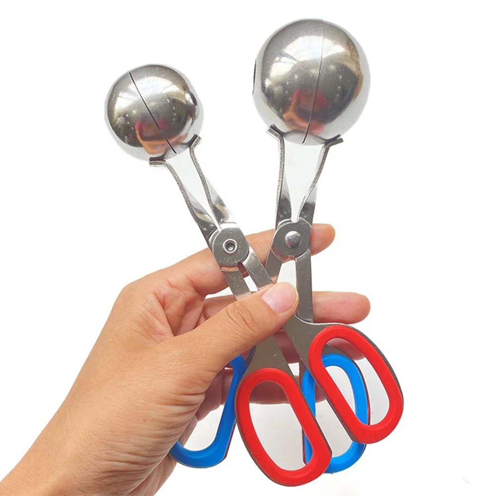 

New Meatball Maker Tongs 1.5" & 2.2" Meat Baller Scoops Stainless Steel Cake Pop Scoop Ball Maker for Meat Fruits Cake Ice Cream