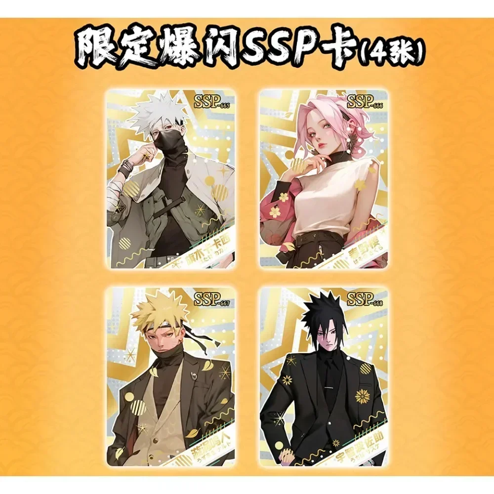 Little Dinosaur NARUTO Collection Card For Children Tsunade Uchiha Sasuke Genuine Hot Stamping UR Limited Game Card Kids Gifts