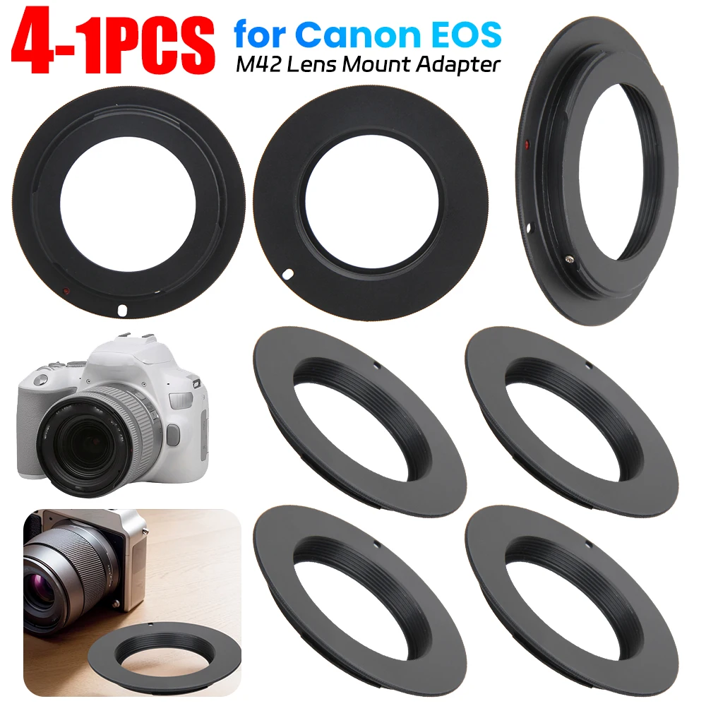 1-4PCS M42 Camera Mount Adapter Rings Screw Lens Universal Camera Mount Adapter  for Canon EOS Body Bayonet Camera Accessories