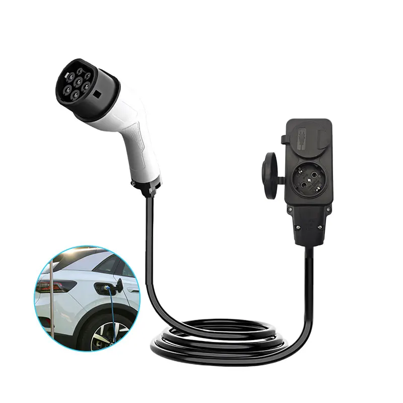 Europese Outdoor Elektriciteits V2L-ontlader Type 2 EV-ontlader EU-stekker voor BYD MG Geely Jaecoo ZEEKR XPENG Renault NAMMI EU - afbeelding 2