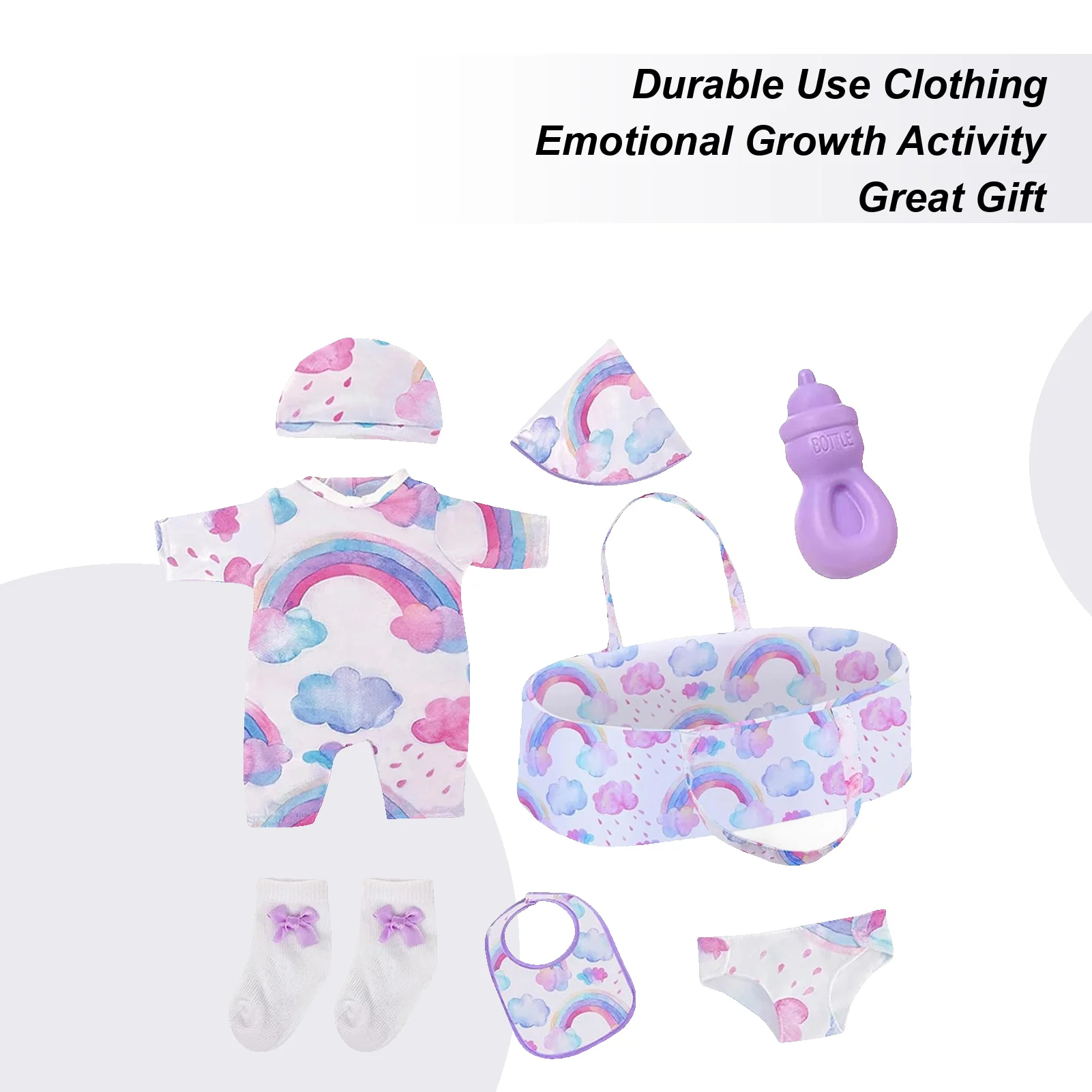 Roupas de boneca 18 Polegada roupa playset realista moda brinquedo boneca roupas conjunto para crianças menina sala estar casa interior desktop exibição