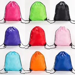 New Men Women polyester Waterproof Casual Bag Thicken Drawstring Belt Riding Backpack Portable Drawstring Shoes Clothes Bags