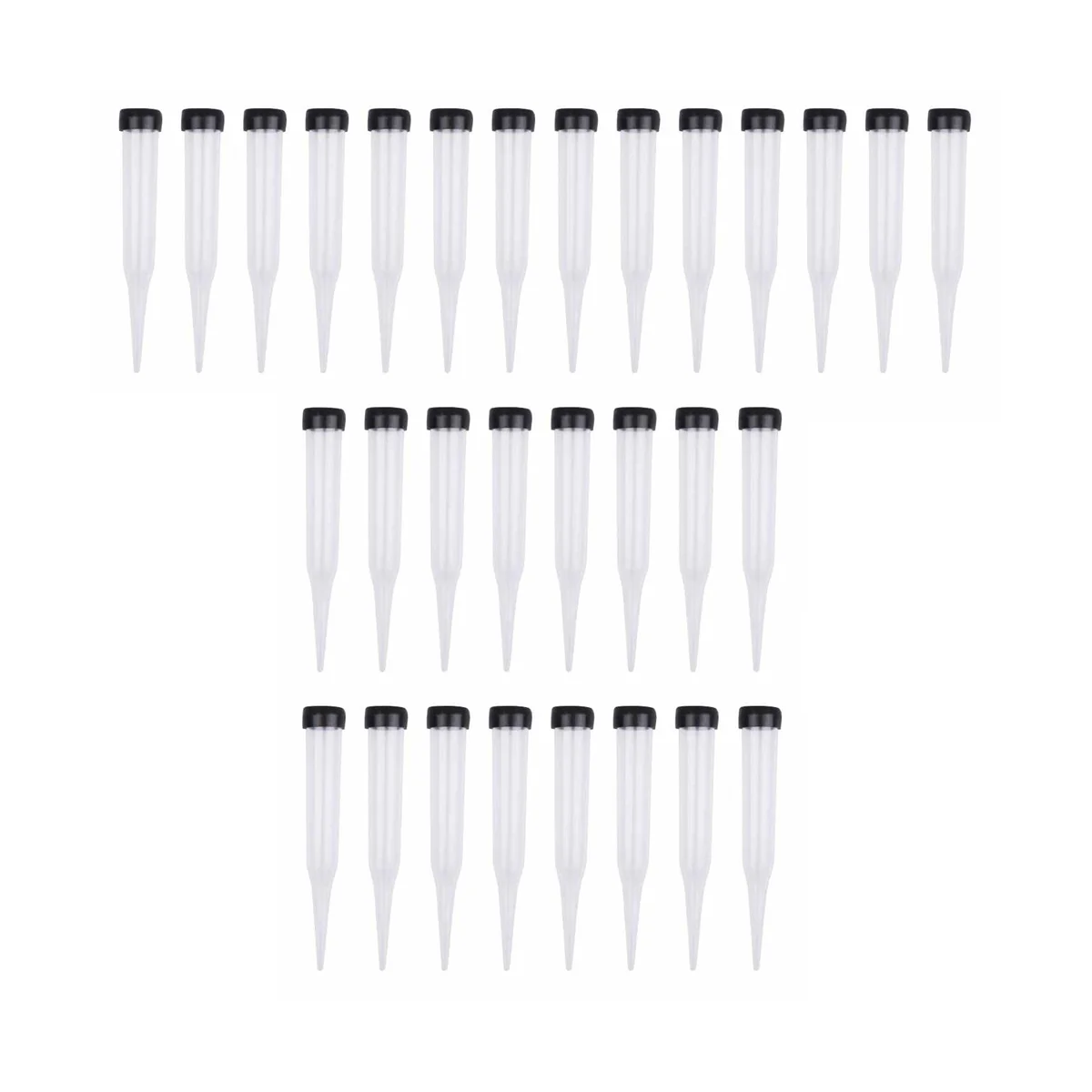 Lot de 100 tubes à fleurs réutilisables en plastique, tubes à eau transparents pour fleurs