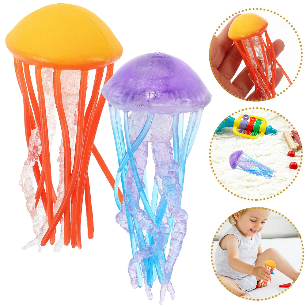 

2 Pcs Jellyfish Model Ocean Early Learning Toy Shellfish Delicate Realistic Statue Child