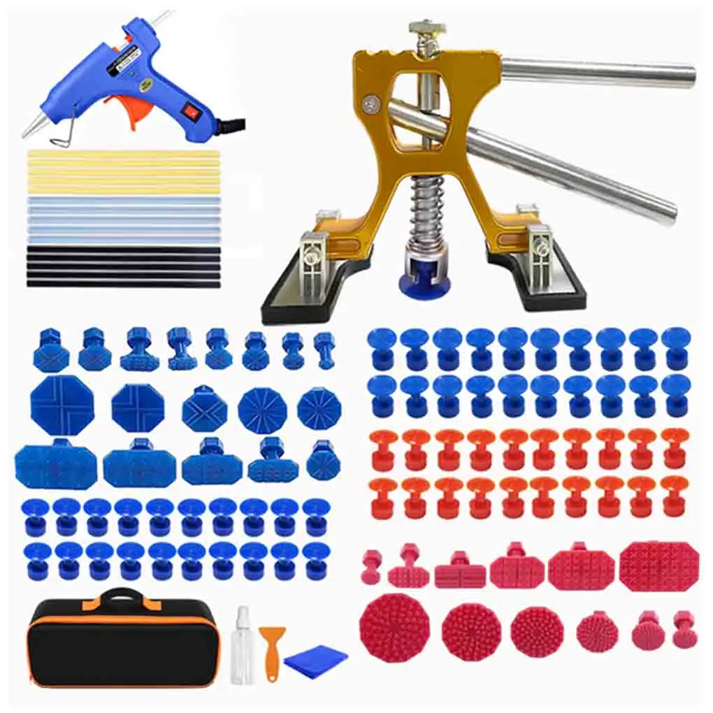 Adjustable Car Dent Repair Tools Automotive Dent Remover Kit Glue Gun Auto Dent Removal Kit Paintless Dent Repair Kit for Vehicl