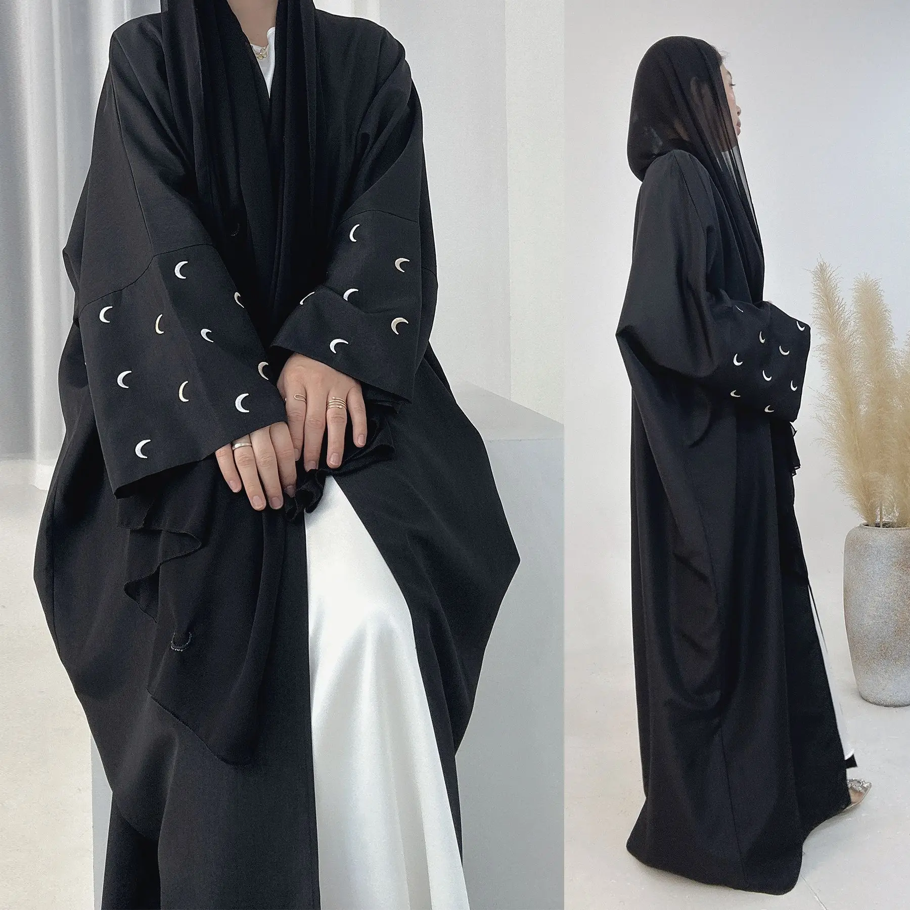 

Abaya 2024 Dubai Embroidery Elegant Cardigan Robe Muslim Fashion Women Dress Abaya Dubai Luxury Fashion Office Lady Casual New