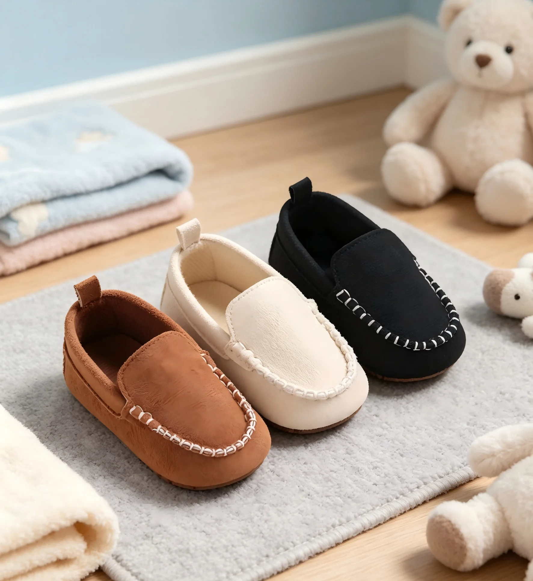 Baby Single Shoes Spring And Autumn New Collection 2026 Bean Shoes Baby Soft Bottom Casual Simple High End Style One Step Step