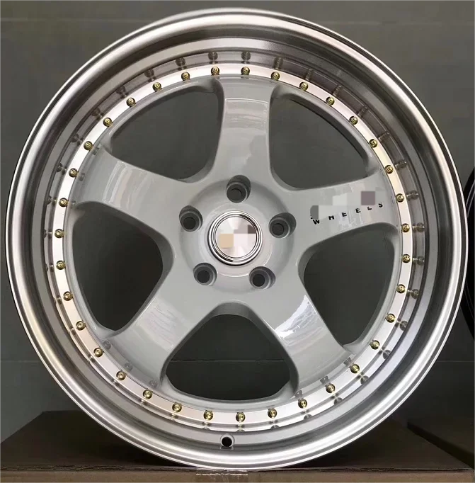 Flrocky Aluminum Alloy Wheel 5 Spoke  17 18 19 20 Inch Auto Rims 5X114.3 5X100 5X112 5X120Custom Wheels For Car