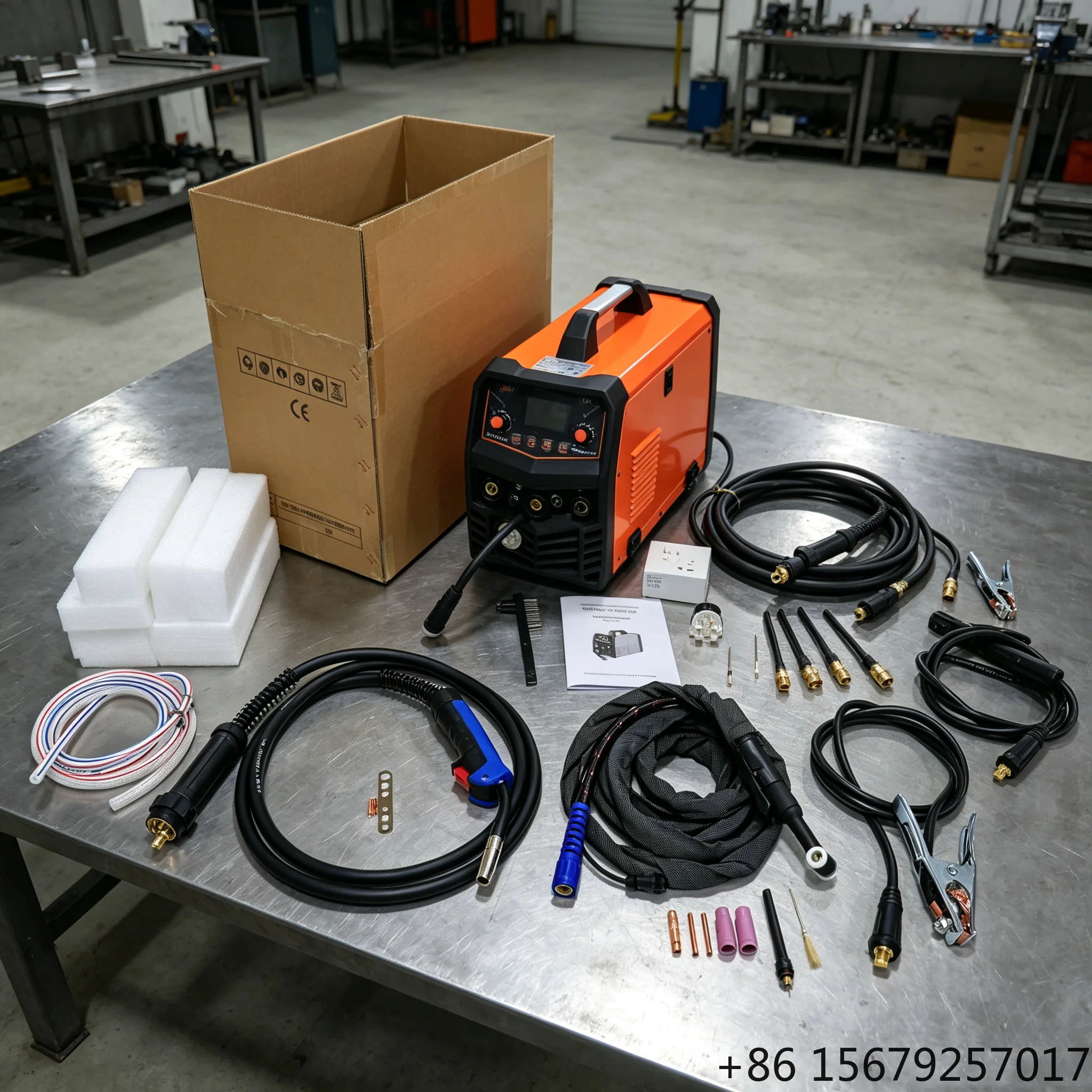 New Factory Direct CE Certified Hanzo 200A Portable IGBT Inverter 4 in 1 MIG MAG MMA TIG Multi Process Welding Machine