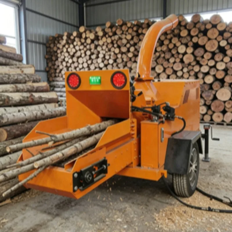 Customized Industrial Diesel Drum Wood Chipper Hydraulic Auto Feed Branch Shredder Mulcher Heavy Duty