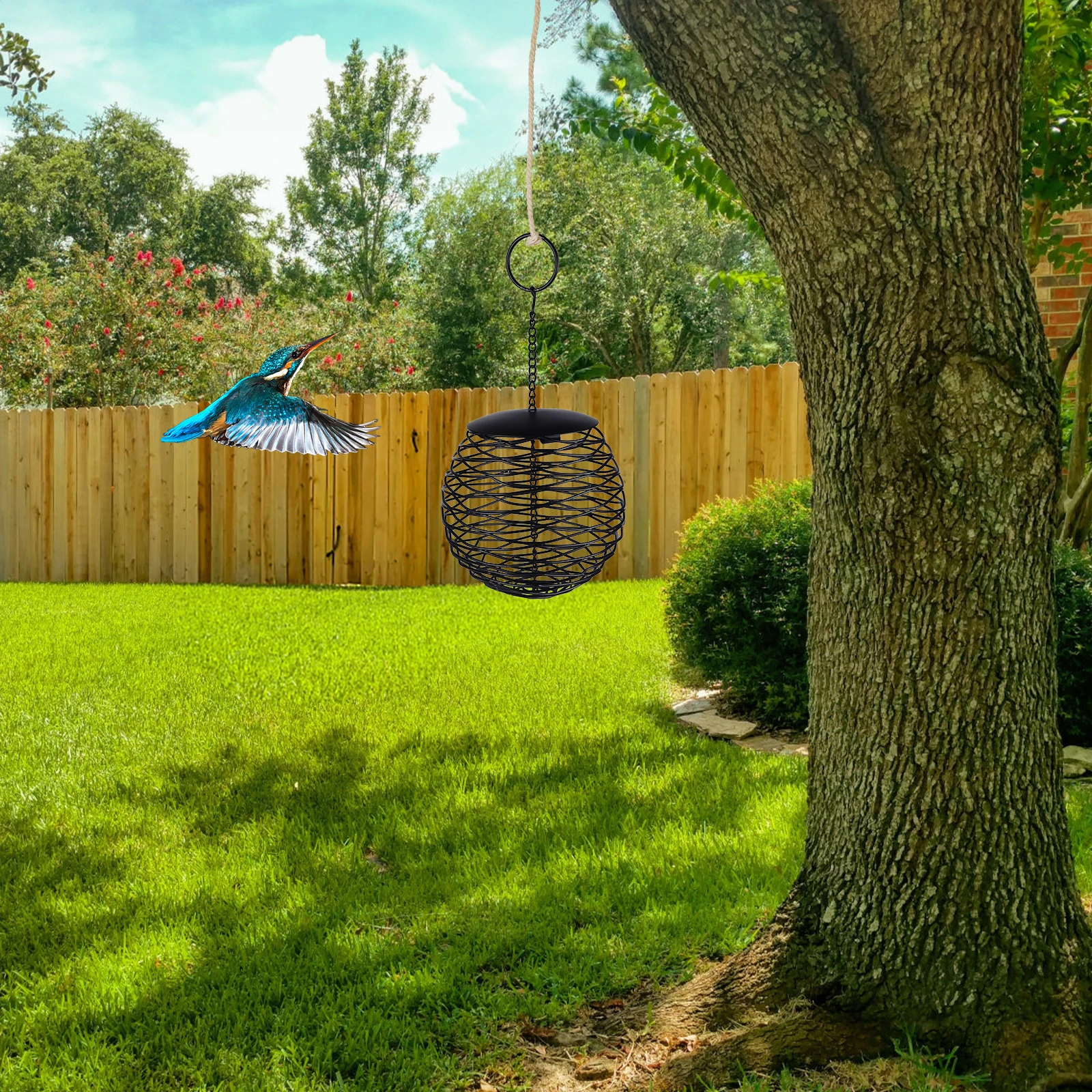 

Bird Feeder for Deck Railing Hanging Feeders Hummingbird Outdoors Wild Watching