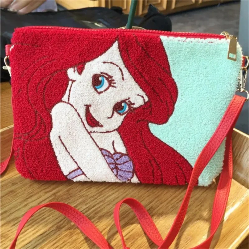 Bolso cruzado de princesa Disney para mujer y niña, bolsa de maquillaje bonita, bolso de hombro portátil de diseñador de lujo, envío gratis