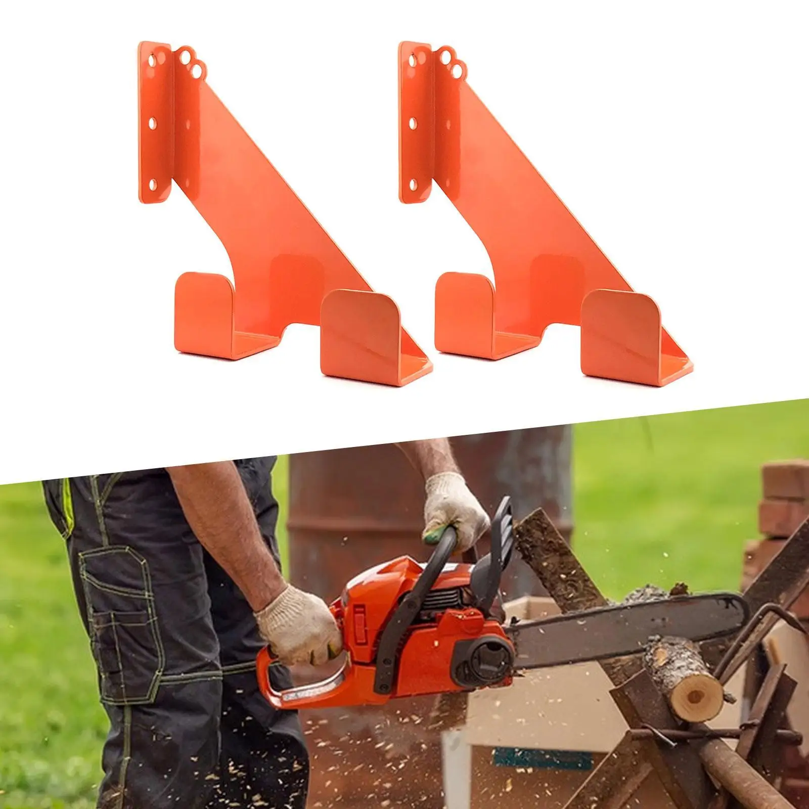 

2Pcs Heavy Duty Chainsaw Holder Chainsaw Hanger for Chainsaws Rakes Brooms