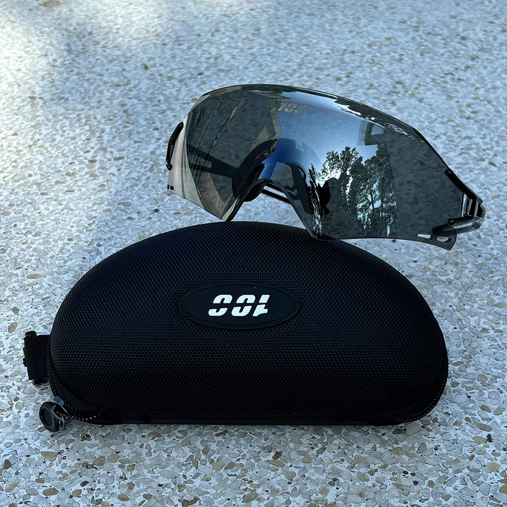 Neue UV400-Fahrradbrille für Herren, rote photochrome Sonnenbrille, Outdoor-Fahrradbrille, Sportbrille, Fahrradbrille, MTB-Brille