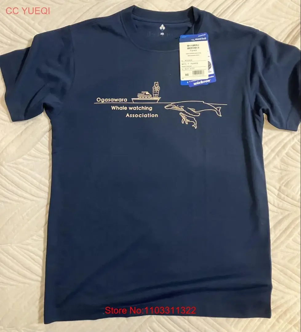 Футболка Montbell Ogasawara Wickron XS Whale Watching, винтажный стираный удобный домашний топ для повседневной носки, уличная одежда с графикой